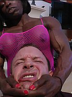 super hot ebony female bodybuilder mistress treasure in ripped contest shape